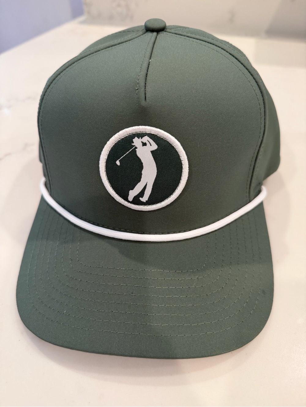 Members Only Olive Green Golf Rope-Trim Baseball Cap